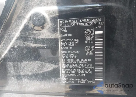 2016 Nissan Rogue S from USA, damaged, VIN KNMAT2MTXGP726624